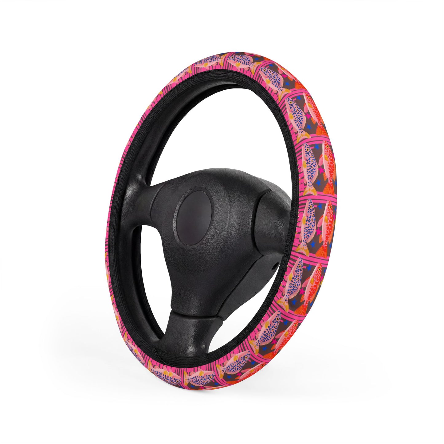Hooked on Pink Steering Wheel Cover