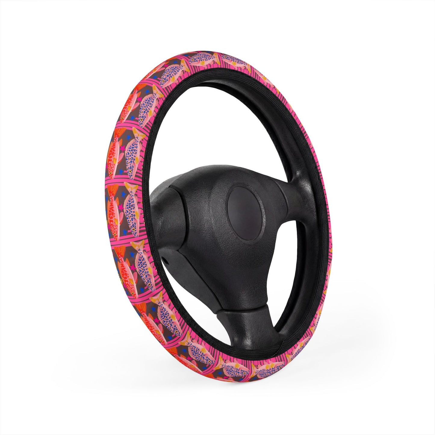 Hooked on Pink Steering Wheel Cover