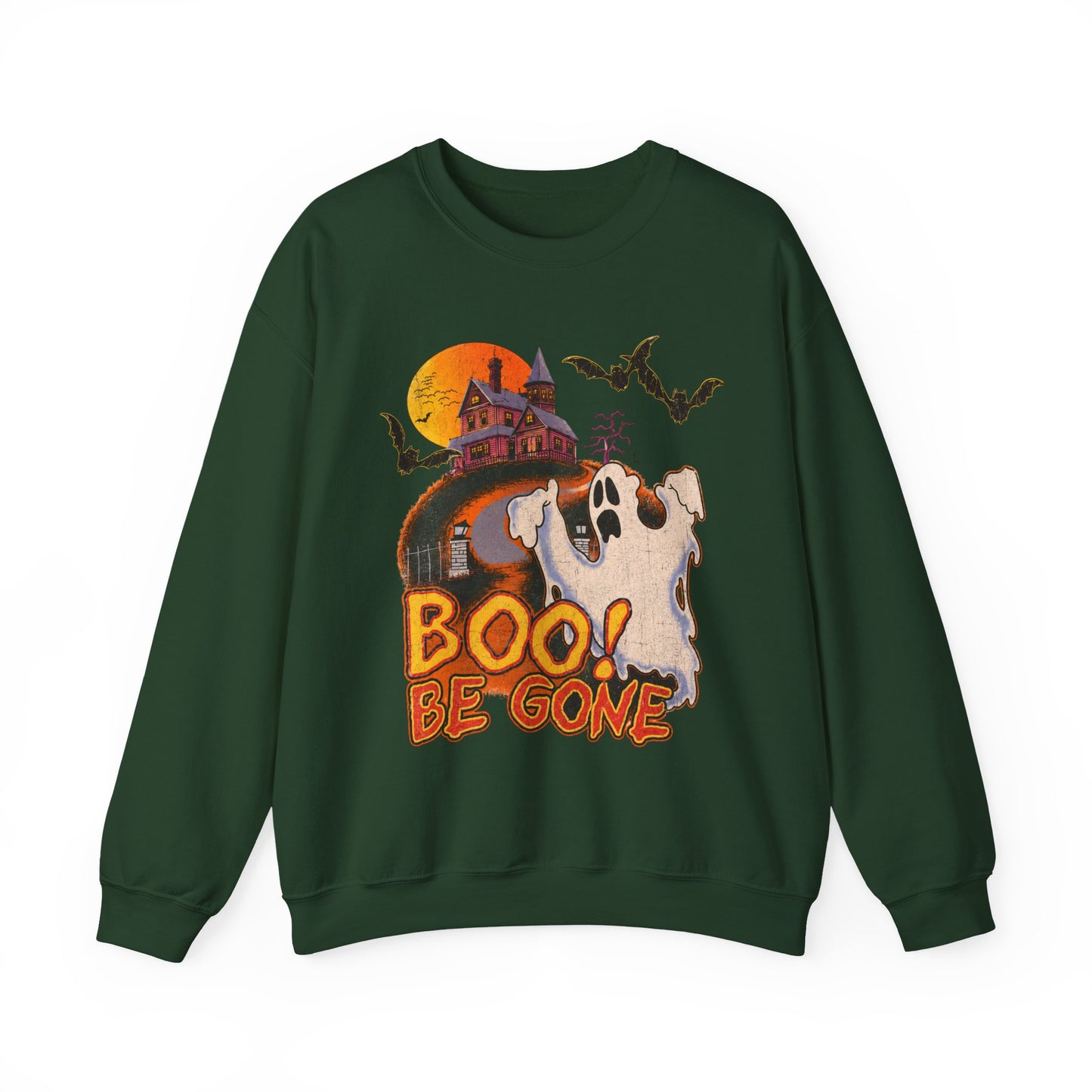 Boo! Be Gone Ghost Halloween Crewneck Sweatshirt