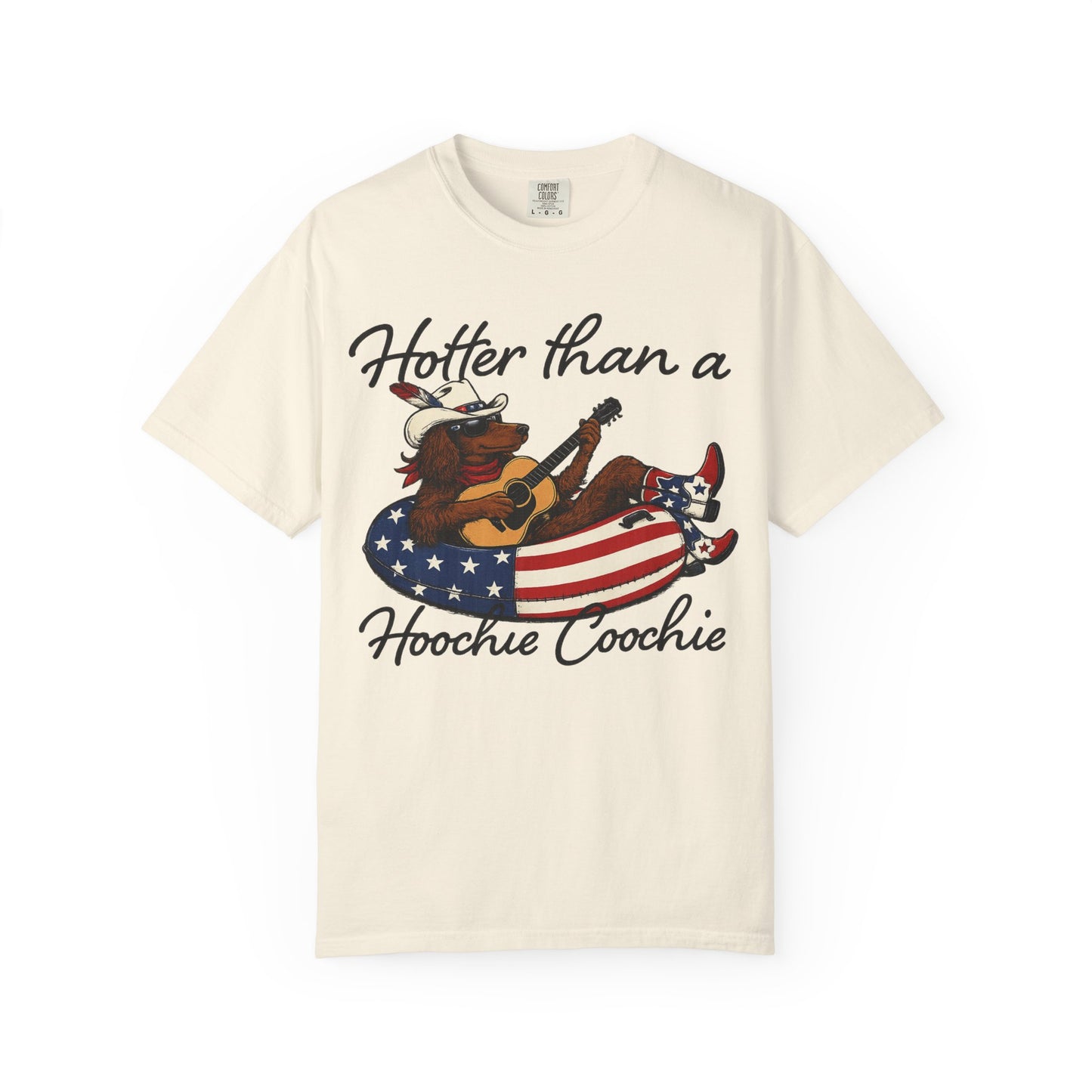 Hotter Than a Hoochie Coochie T-Shirt — Retro Cowgirl Americana Graphic Tee