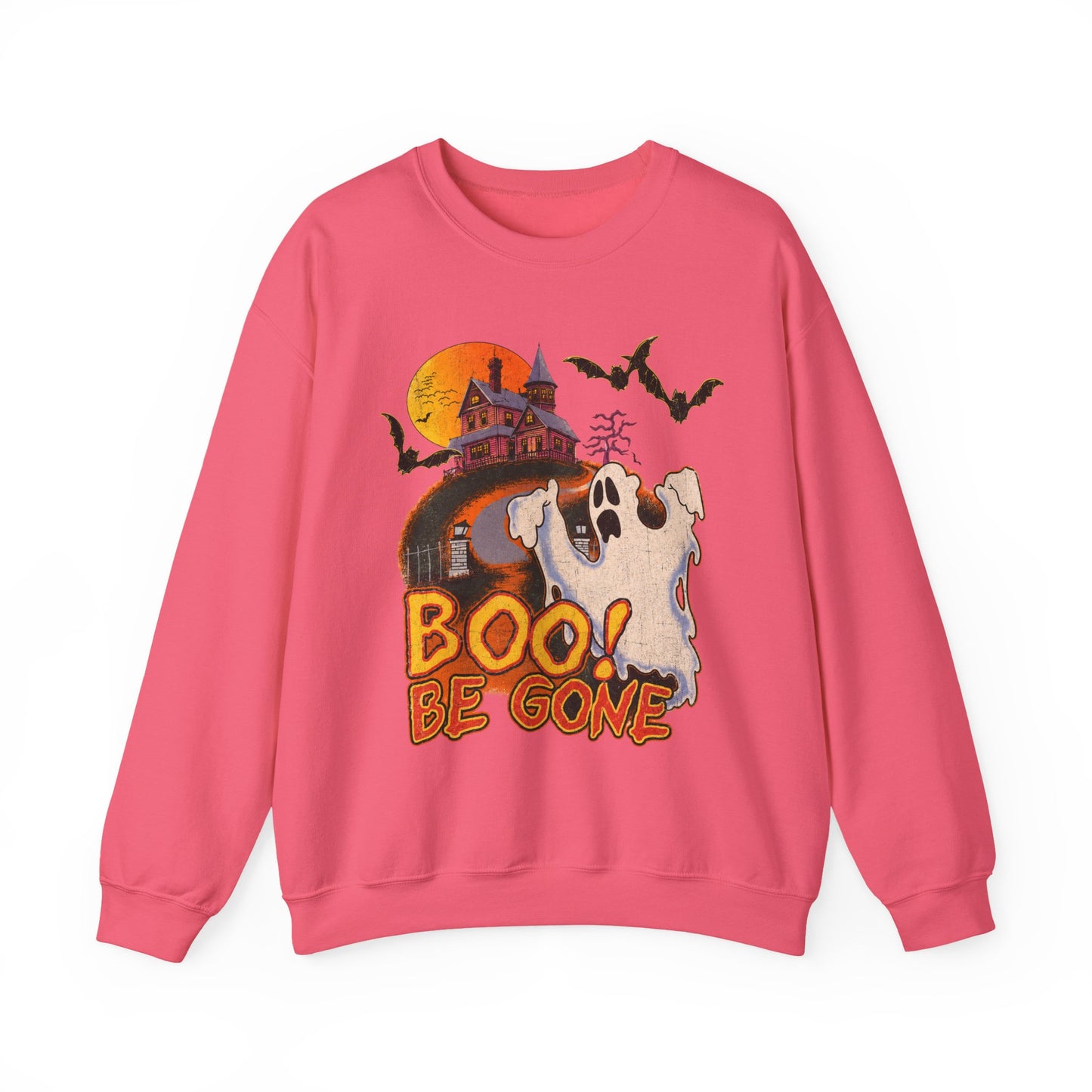 Boo! Be Gone Ghost Halloween Crewneck Sweatshirt