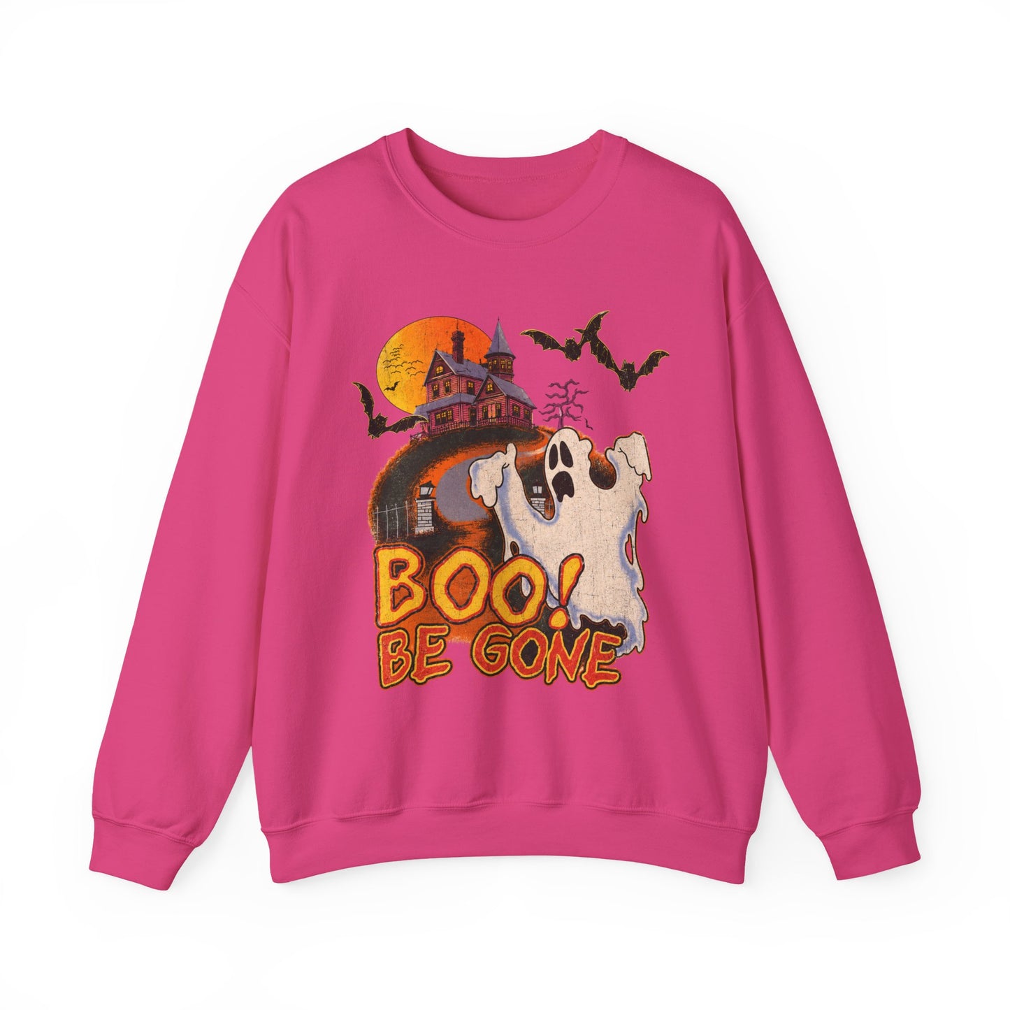 Boo! Be Gone Ghost Halloween Crewneck Sweatshirt