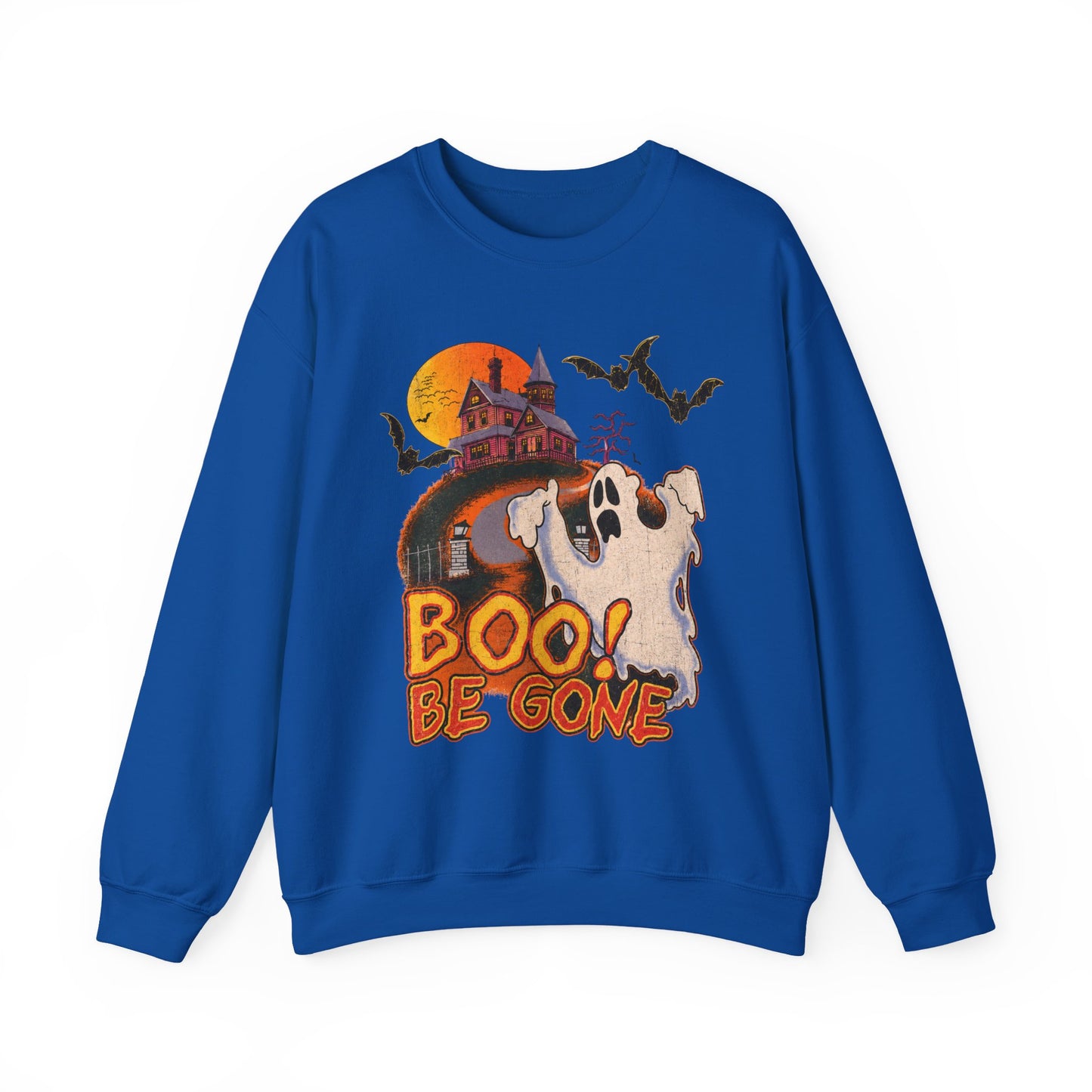 Boo! Be Gone Ghost Halloween Crewneck Sweatshirt