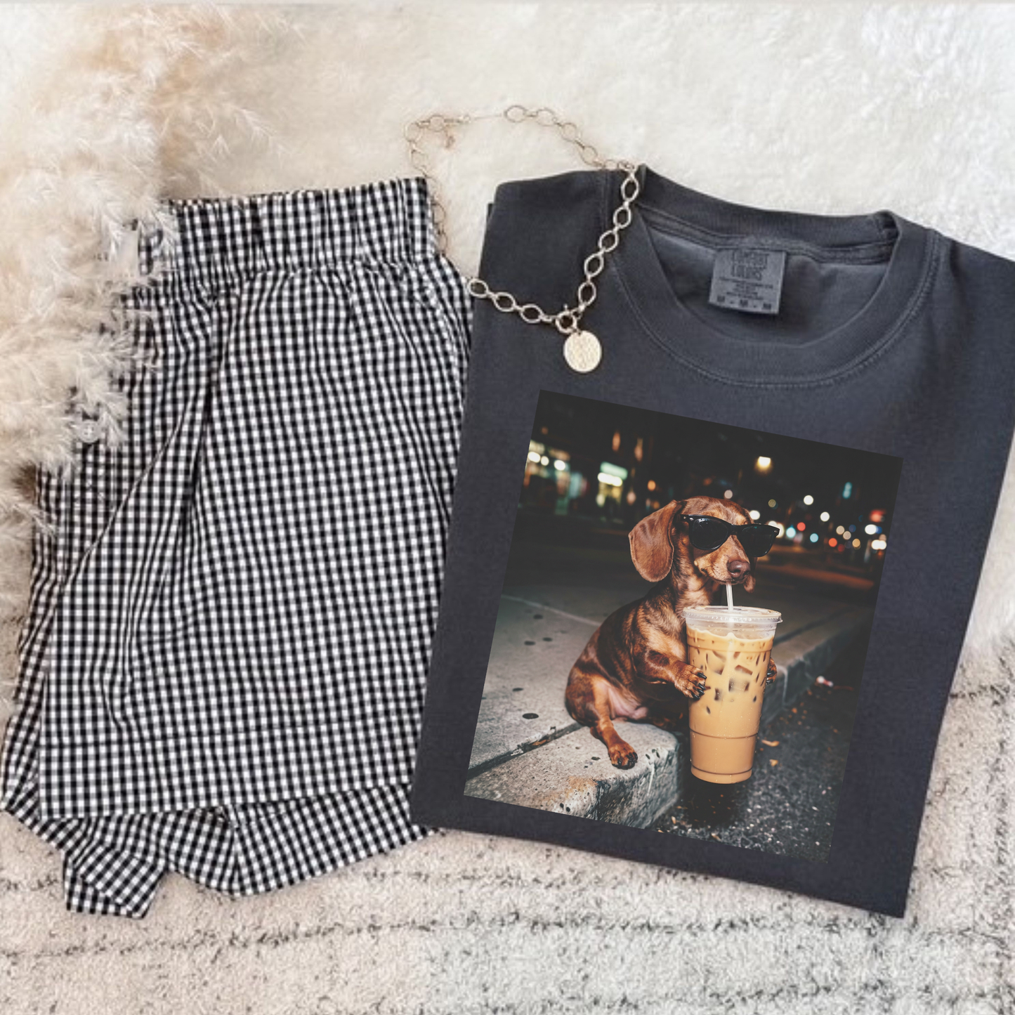 Dachshund & Iced Coffee