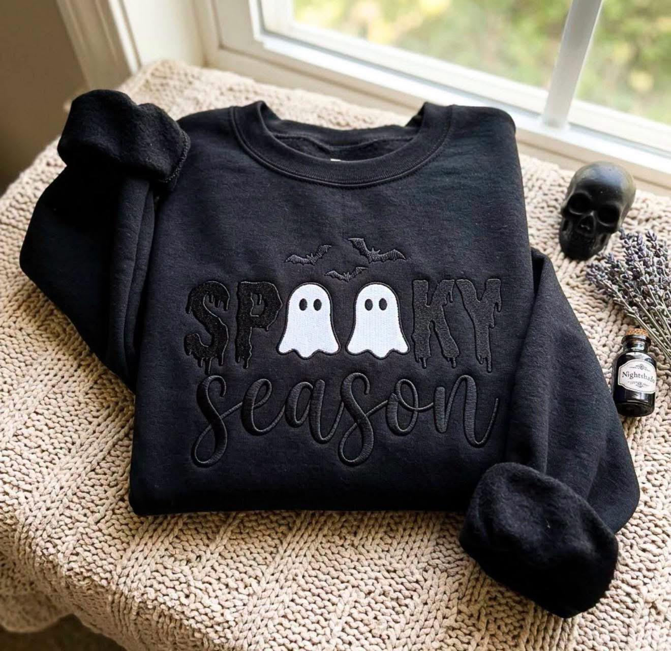 👻 Spooky Season Embroidered Sweatshirt