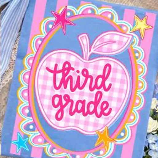 Third Grade Cute Youth Apple T‑Shirt (Comfort Color)