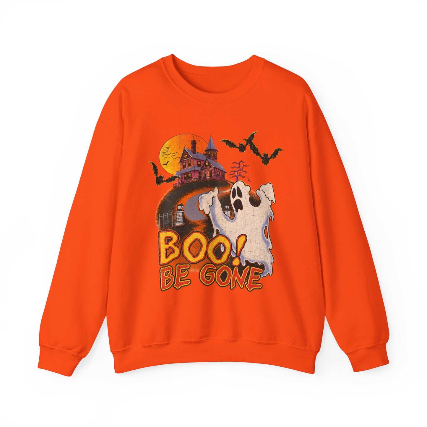 Boo! Be Gone Ghost Halloween Crewneck Sweatshirt
