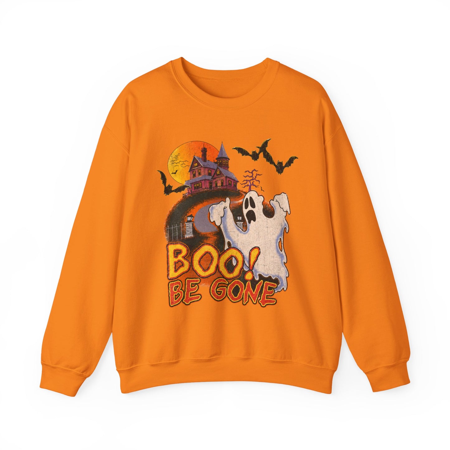 Boo! Be Gone Ghost Halloween Crewneck Sweatshirt