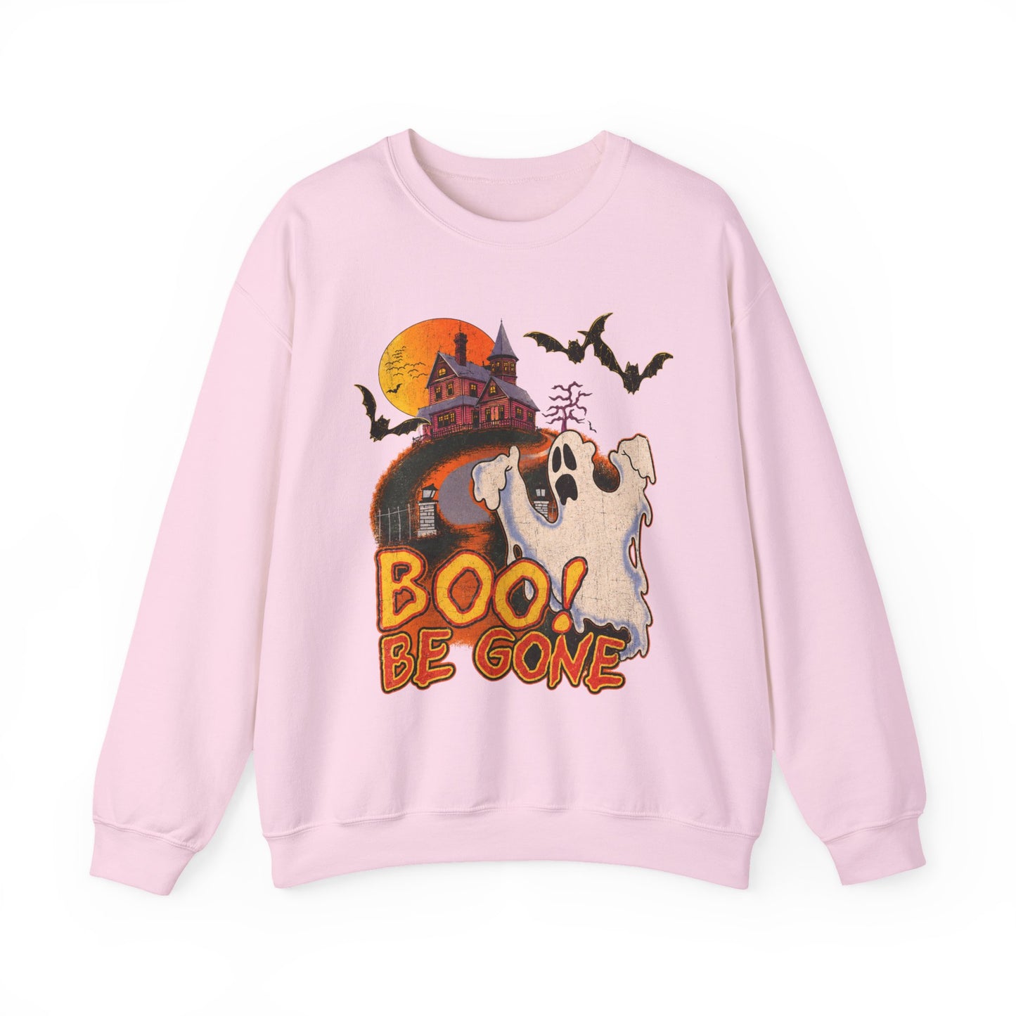 Boo! Be Gone Ghost Halloween Crewneck Sweatshirt