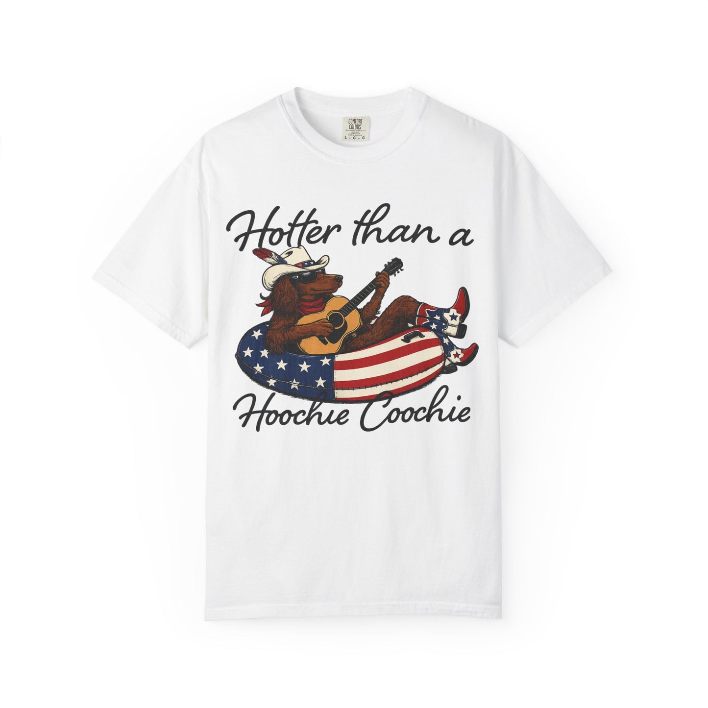 Hotter Than a Hoochie Coochie T-Shirt — Retro Cowgirl Americana Graphic Tee