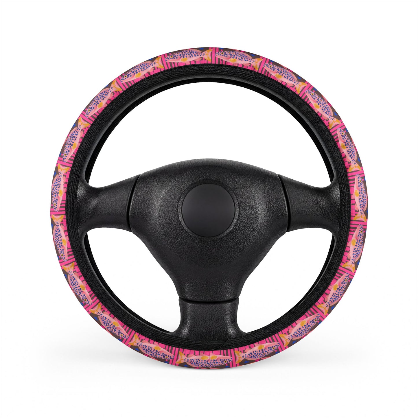 Hooked on Pink Steering Wheel Cover