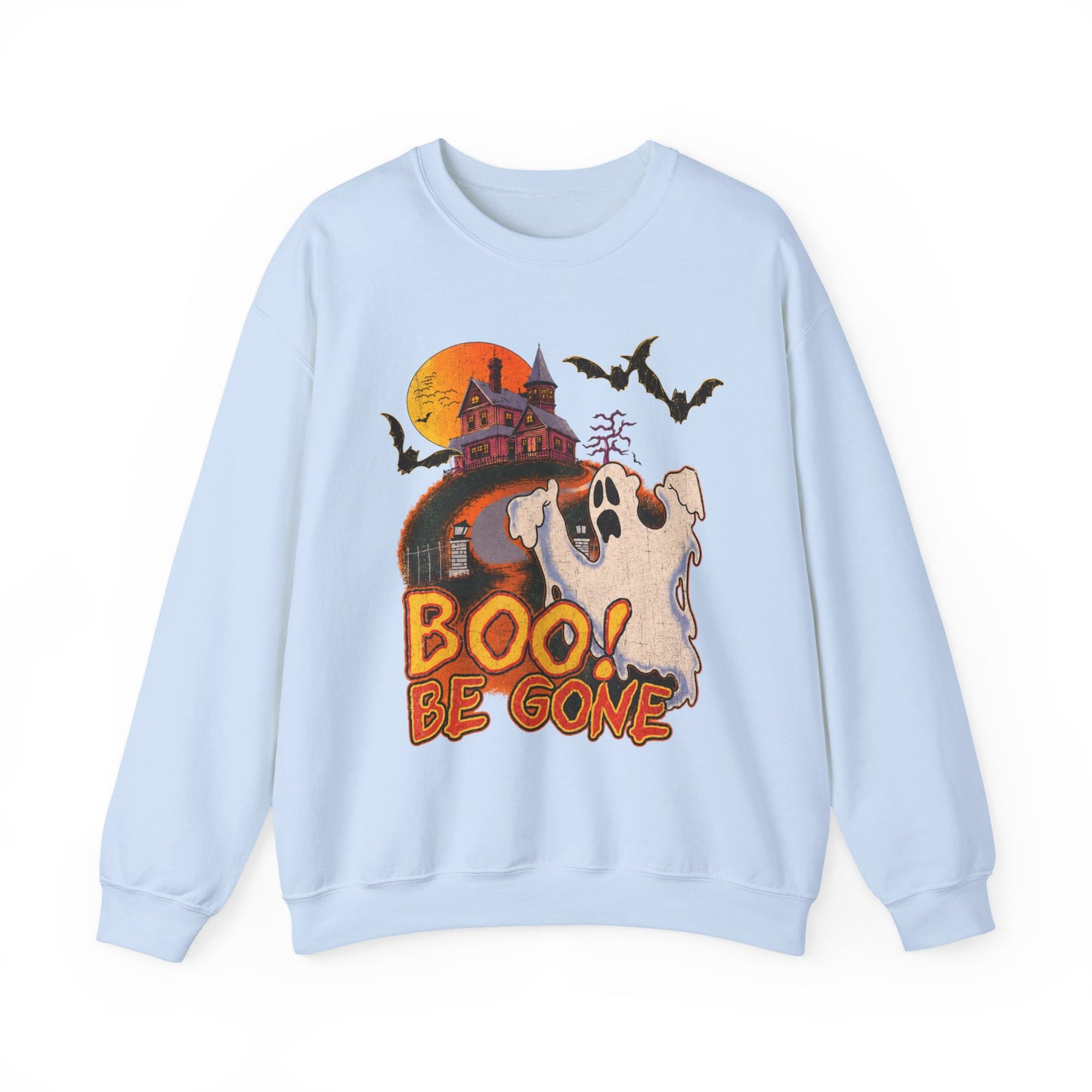 Boo! Be Gone Ghost Halloween Crewneck Sweatshirt