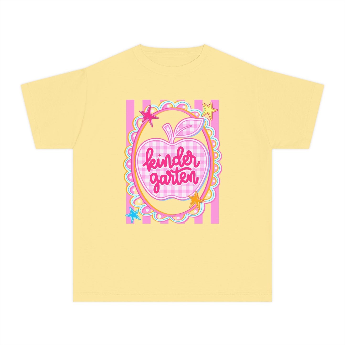 Kindergarten Cute Apple Youth Tee (Comfort Color)