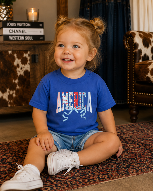 Coquette Patriotic Toddler Tee