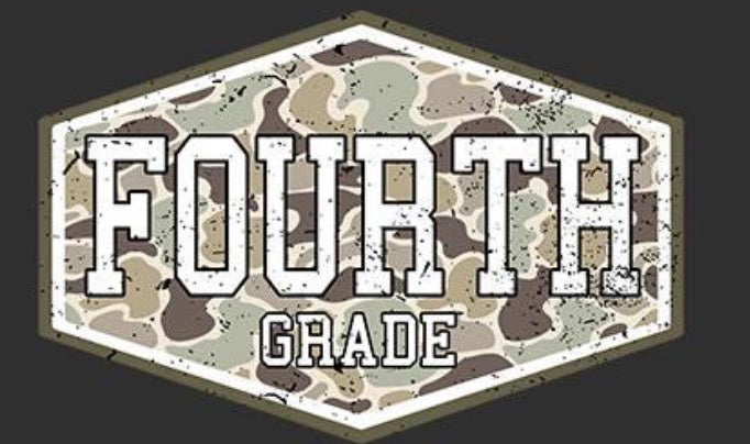 Fourth Grade Camo Tee