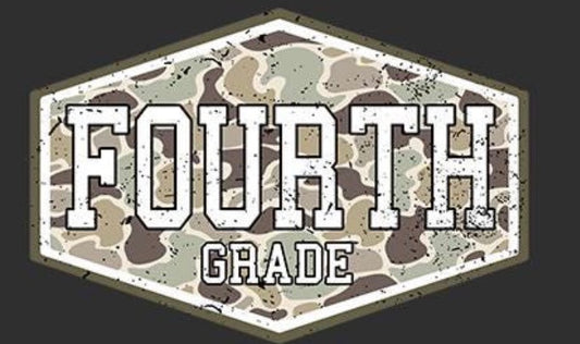Fourth Grade Camo Tee