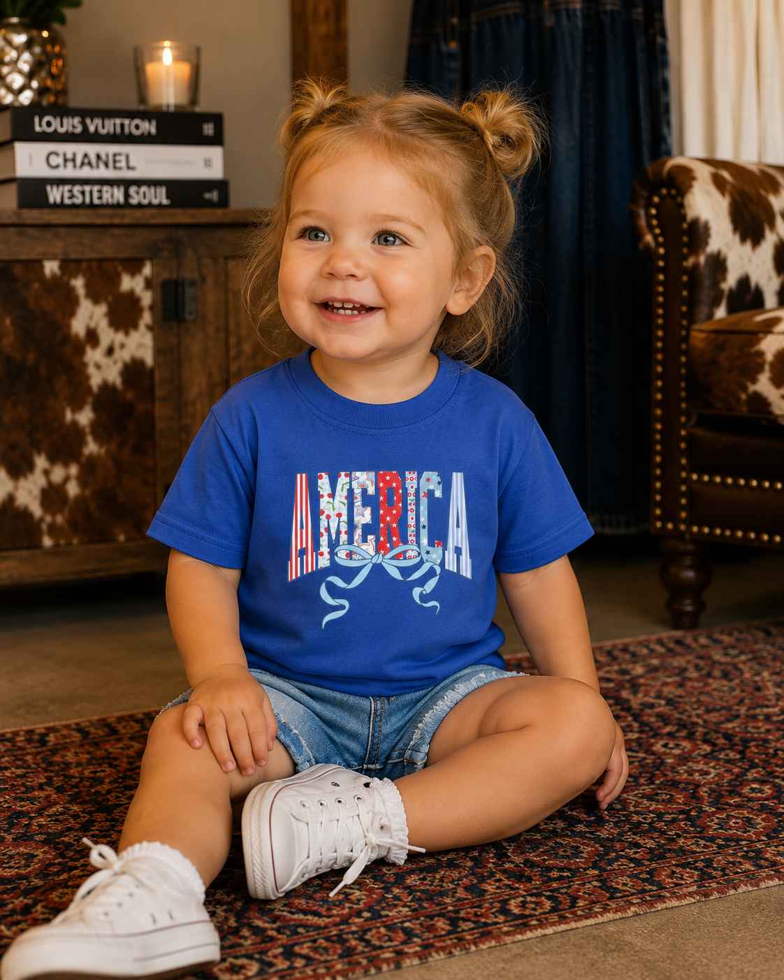 Coquette Patriotic Toddler Tee