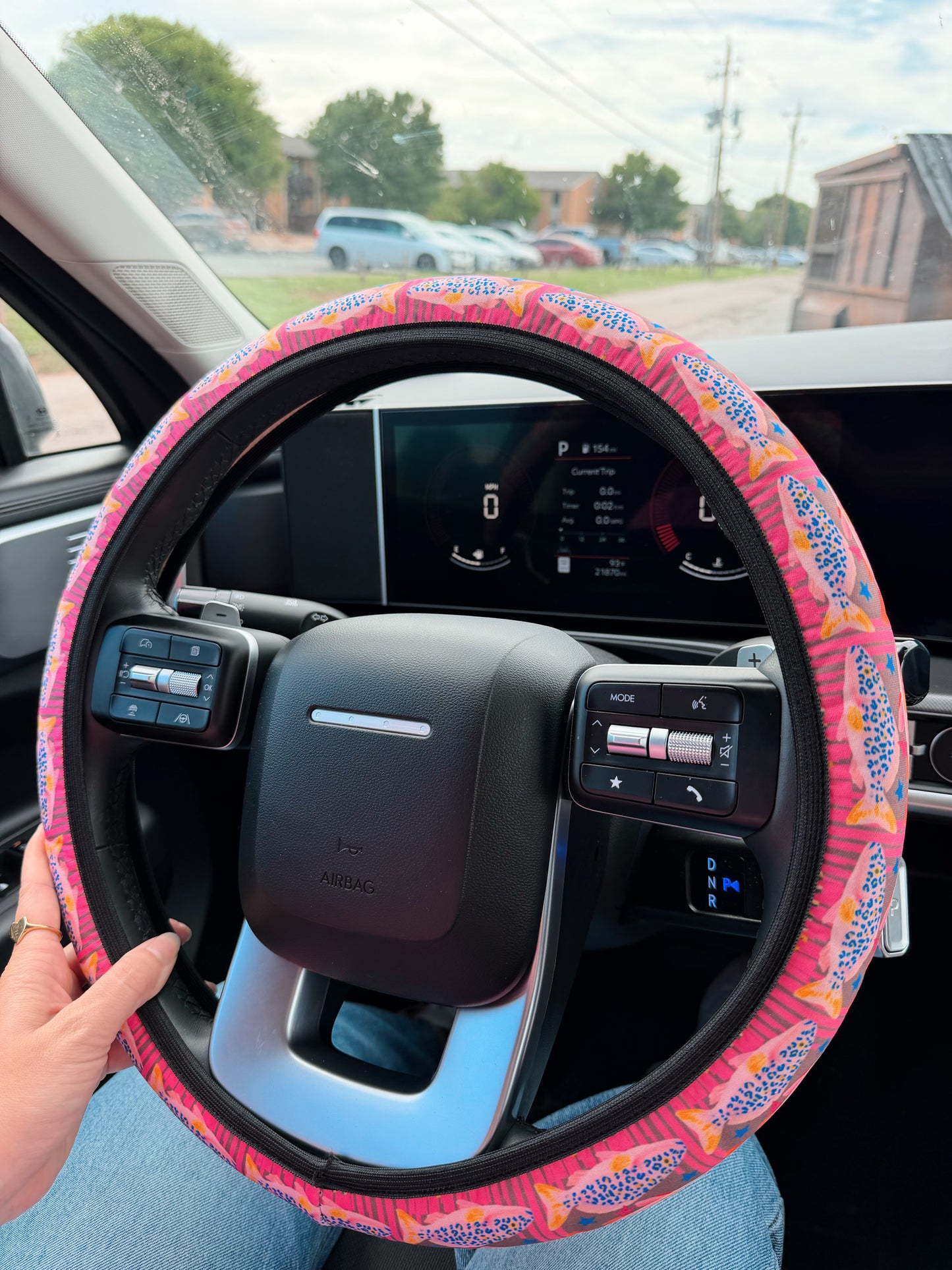 Hooked on Pink Steering Wheel Cover